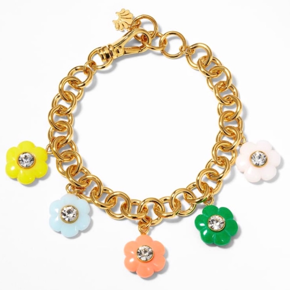 $125 LELE SADOUGHI Daphne Crystal Charm Bracelet